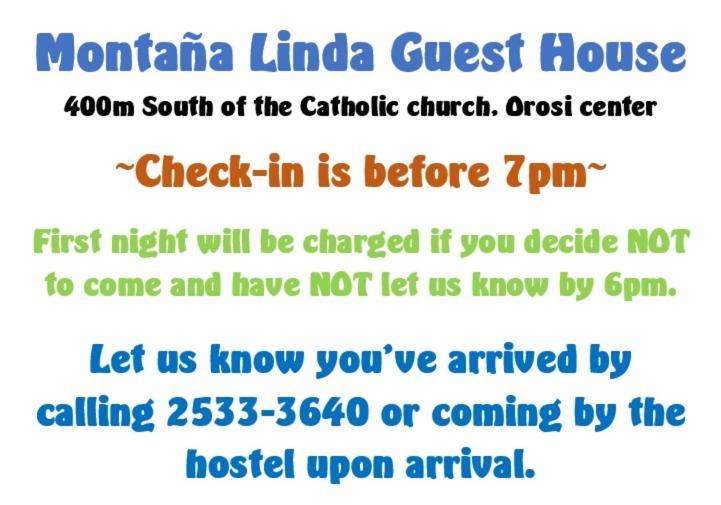 Montana Linda Guest House Orosí 外观 照片